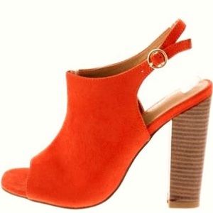 Orange & Clear Women’s Heels